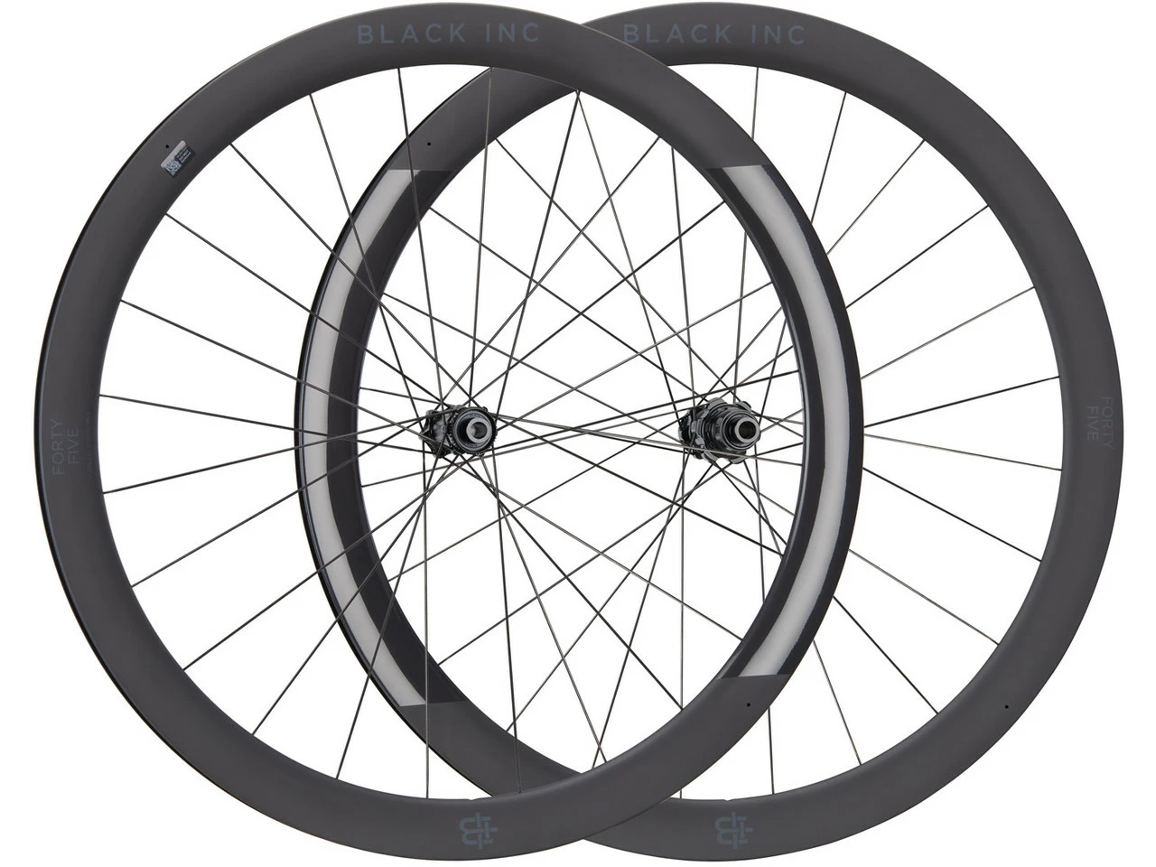 Black Inc Forty Five Disc Center Lock Carbon 28" Laufradsatz 1 Black Inc Forty Five Disc Center Lock Carbon 28" Laufradsatz